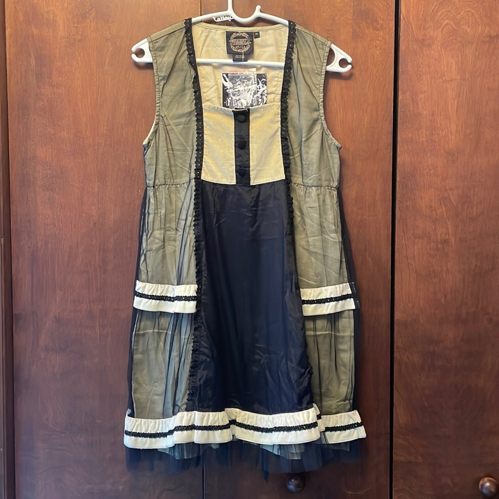NWT Funhouse NYC Gothic Steampunk sleeveless dress, Women's Size M